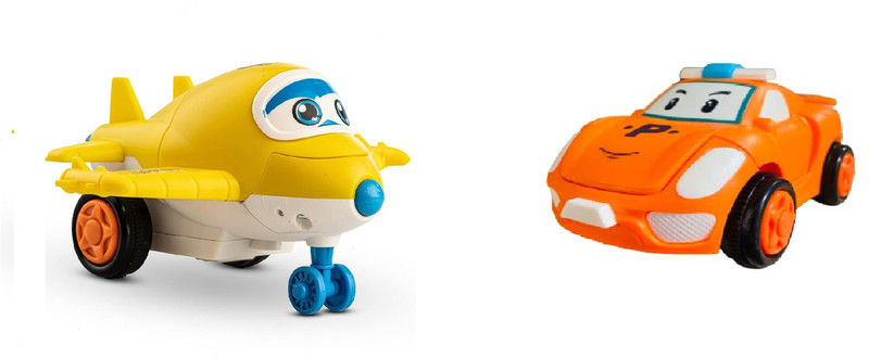 littlewish Robot car Revolving Racing Car robot car for kids and Robot Aero Plane Toy(Multicolor, Pack of: 1)