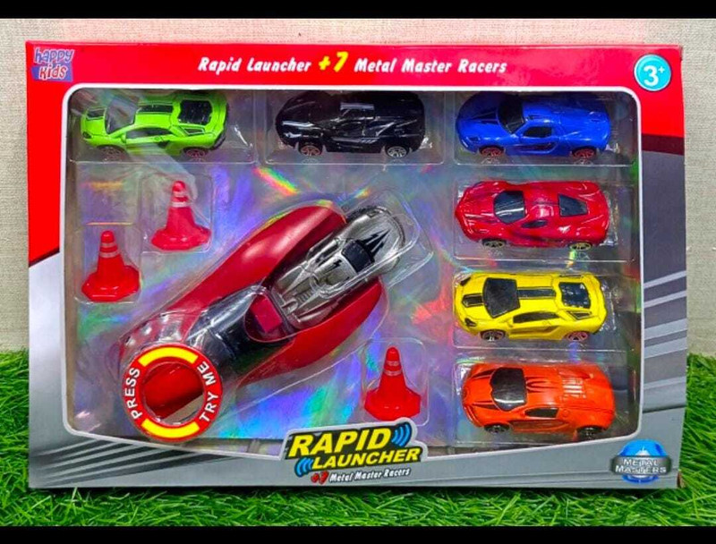 VD TOY'S Rapid launcher Play Set Toy with 7 Die Cast Metal Stunt Car(Multicolor, Pack of: 1)