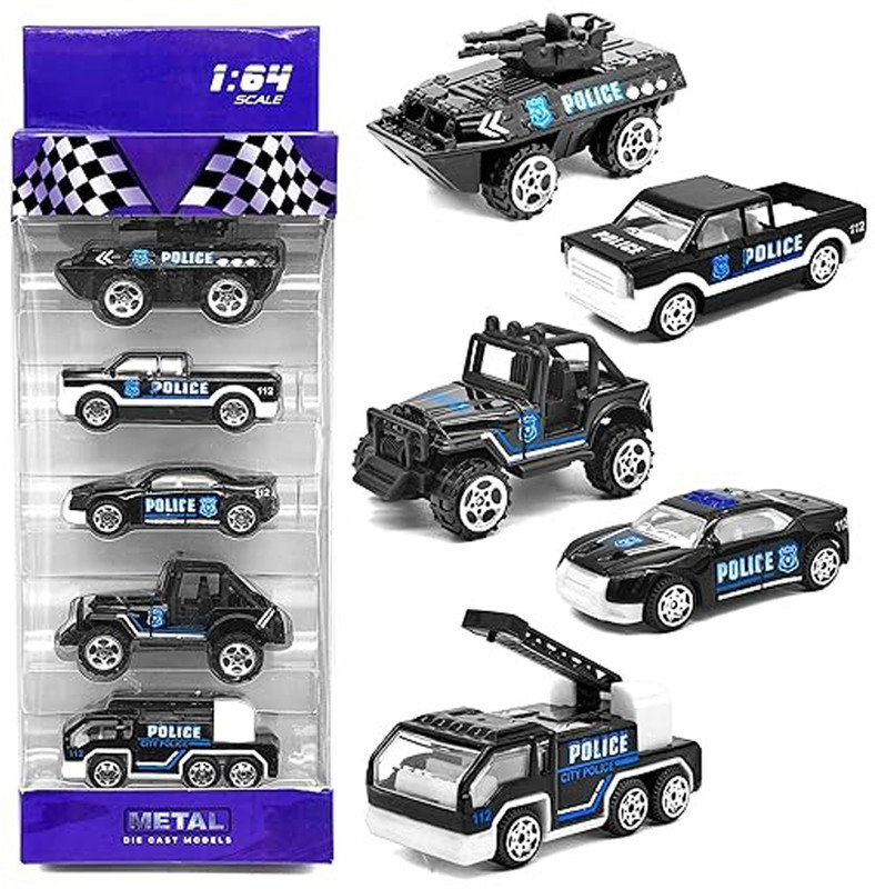 Vishalhub Mini Die Cast Alloy Metal Police Department Vehicle Toy Set for Kids(Multicolor, Pack of: 1)
