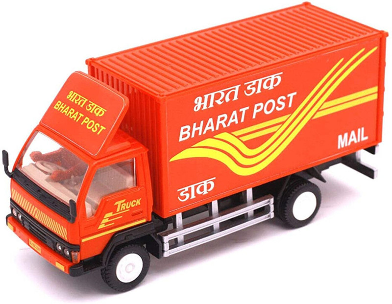 FUNABLO DCM Toyota - Panther Post Office Truck Red with Tail Door That Opens Pull Back(Red, Pack of: 1)
