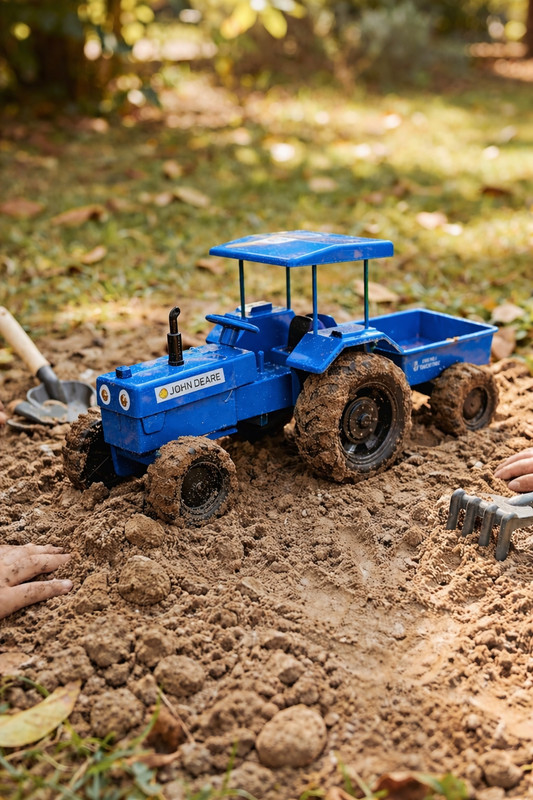 CraftedRoots Tractor With Trolley Toys(Multicolor, Pack of: 1)