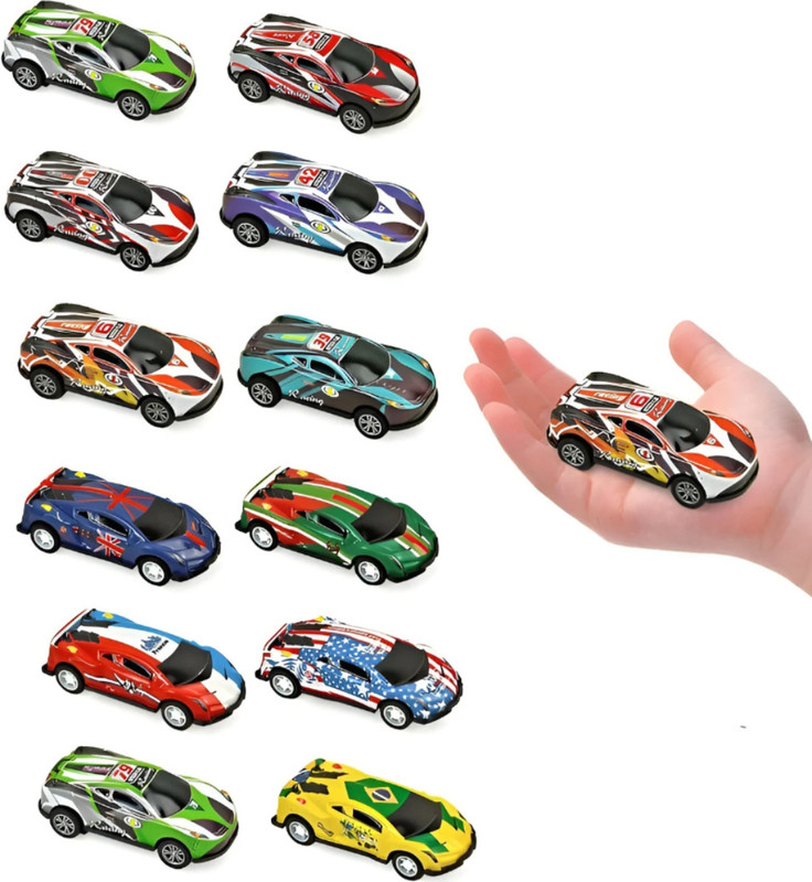 MANISHHH Mini Pull-Back Racing Cars — 12-Pack Die-Cast Toy Car(Multicolor, Pack of: 12)