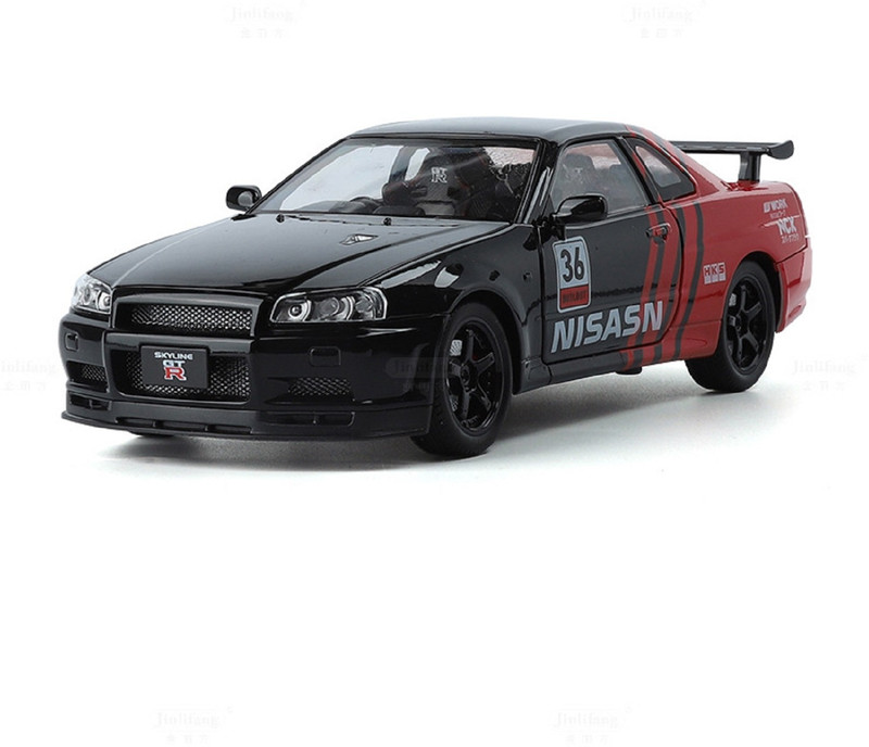 Skstore GTR Skyline 1:32 Metal Die Cast Car Open Door, Light Sound For Kids Car(Multicolor, Pack of: 1)