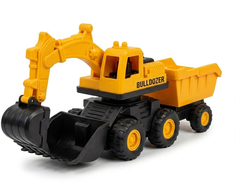 Treo comm JCB Toy Excavator with Loader Unbreakable Plastic Construction Truck toy for Kid(Yellow, Black, Pack of: 1)