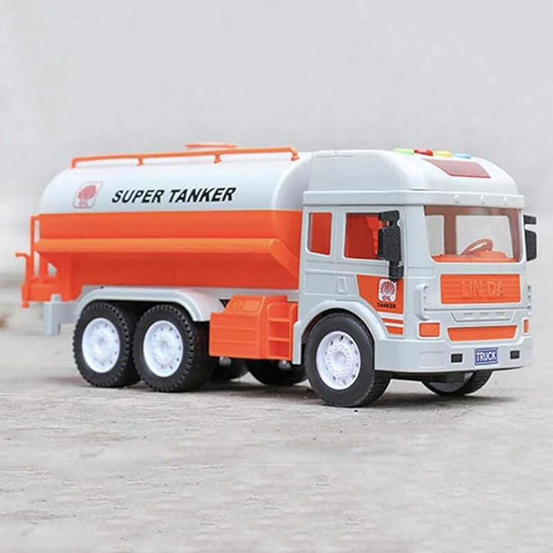 SPENOP Oil Truck ABS Plastic Vehicles(Ornage, White)