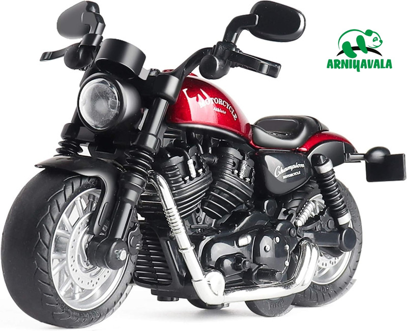 ARNIYAVALA 1:12 Harley Davidson Motorcycle Model, DieCast Mini Toy Motorcycle for kids(Red)