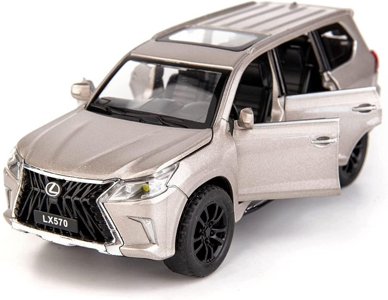 Zuuluzrs 1:32 Lexus LX570 Die-cast Metal Car Toy Alloy Metal Pull Back Car Lexus Toy Car(Black, White, Silver, Pack of: 1)