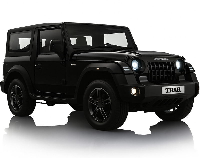 unique zone 1:32 Scale Diecast Metal SUV Thar Car Toy for Kid (Open Door, Music & Pull Back)(Black, Pack of: 1)