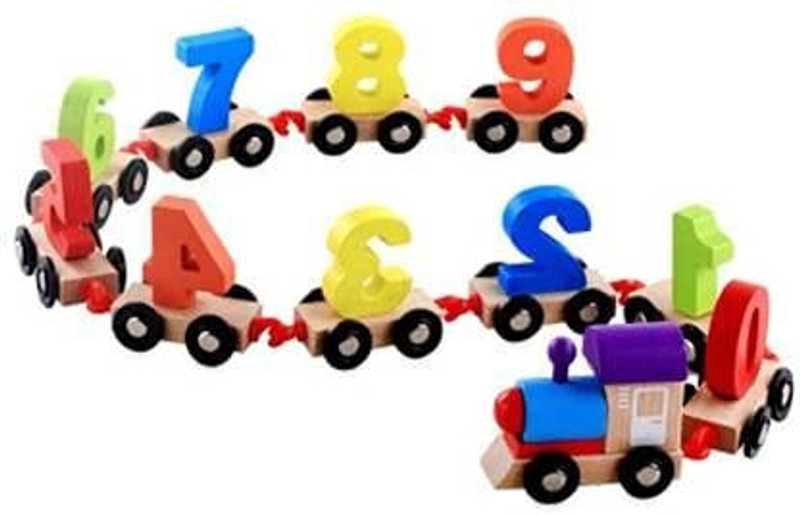 MY BABY LOVE A PERFECT CARE Wooden Digital Train Set of Numbers from 0-9 Toy Set for Kids(Multicolor, Pack of: 1)