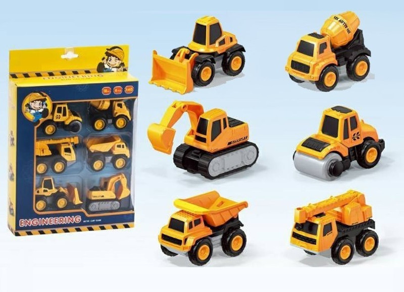 Quasar Construction Vehicles Set, 6 Pack(Multicolor, Pack of: 6)