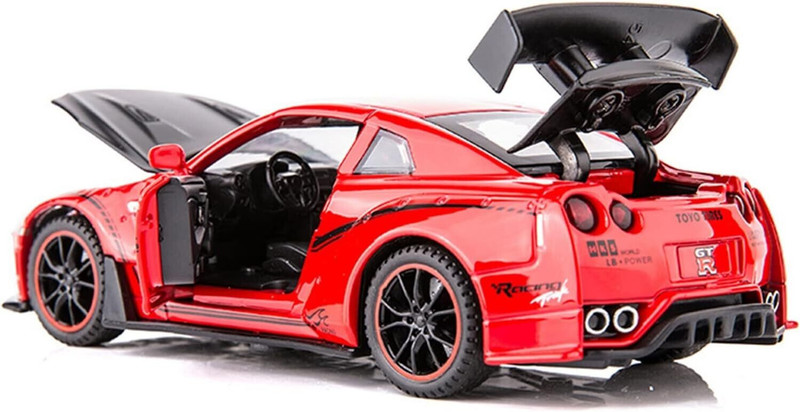Akvanar 1:32 Nissan GTR R35 Zinc Alloy Pull Back Toy Car Die Cast Light&Sound pc 1(Multicolor, Pack of: 1)