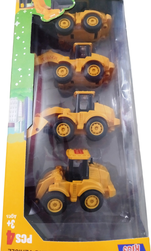Revcoz Die Cast Metal Unbreakable JCB Dumper Roller Mixer Engineering carToy (Yellow)(Multicolor)