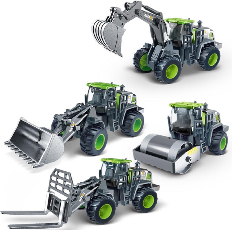 venimall Alloy Engineering Vehicle Set, Durable and Inertial Excavator Children's Toy Car(Multicolor)