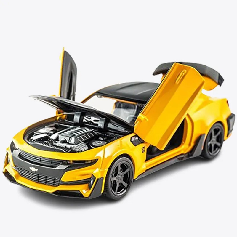 FLYSKY 1:32 Bumble Be Chevrolet Camaro Diecast Metal Pullback With Flash Light & Music(Multicolor, Pack of: 1)