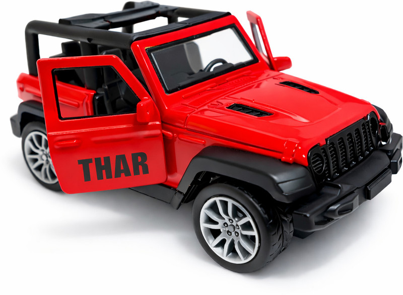 TRENDNRAAGS Metal Thar Car with Openable Doors & Pull Back Action Kids Toy for Boys & Girls(Red, Pack of: 1)