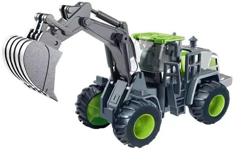 scholarly Friction Powered Construction Excavator Truck Pull Back Vehicle JCB Toy for Kids(Multicolor, Pack of: 1)