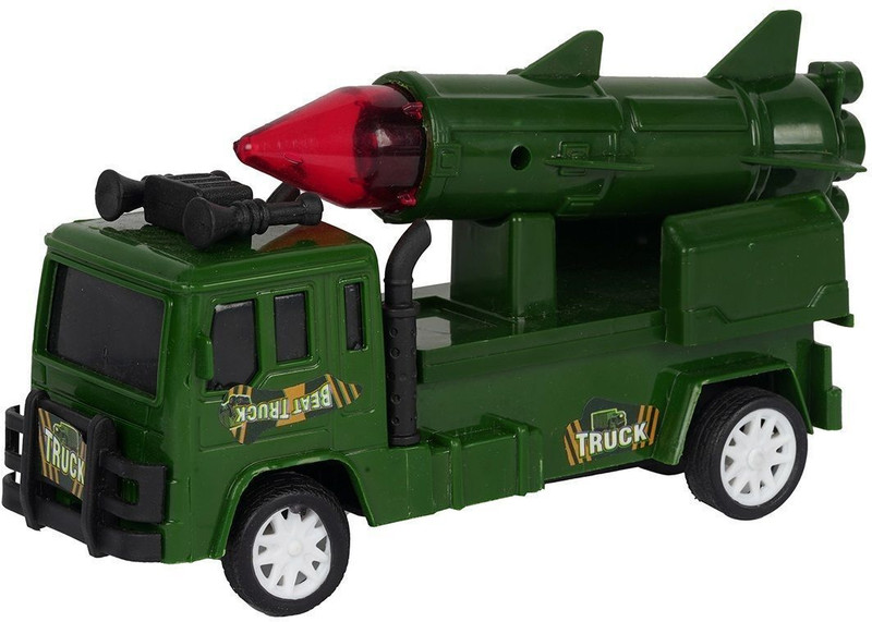asian Rocket Launcher Army Military Truck Toy – ISI Certified Friction 15c(Military Green, Pack of: 1)