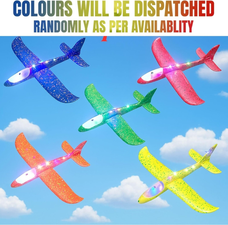 ShoptoAll SkyGlide LED Foam Plane pack of 1(Multicolor, Pack of: 1)