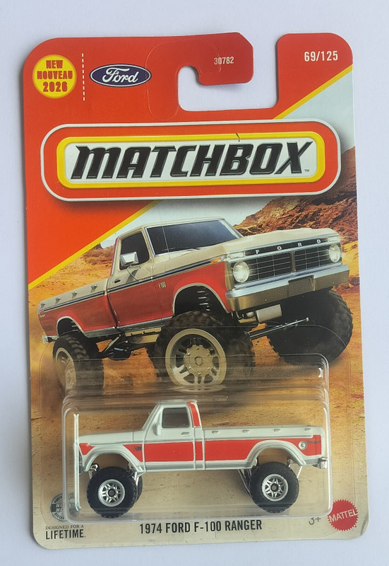 MATCHBOX (30782) 1974 FORD F100 TOY CAR(Multicolor, Pack of: 1)
