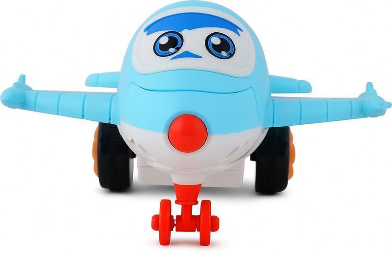 URBAN TOTS 2-in-1 Transforming Robot Plane Toy | Automatic 360° Rotating Friction Car, Red(Red, Pack of: 1)