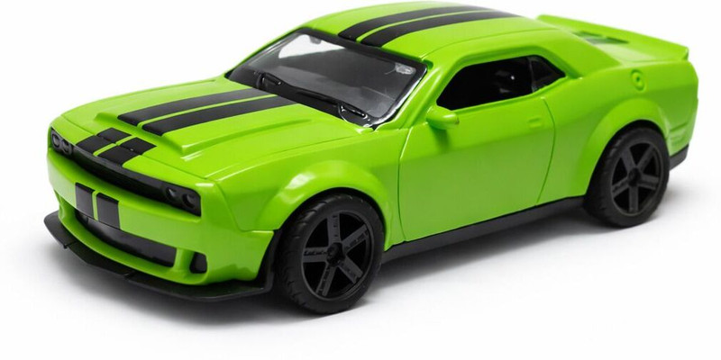 Joynest Mustang GT_1:32 scale_Die-cast Metal Toy Car with Openable Bonnet (GREEN,BLACK )(GREEN,BLACK, Pack of: 1)