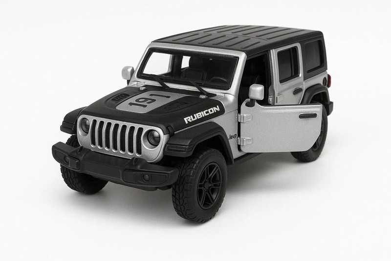 PIXOFUN Wrangler Rubicon 1:32 Scale Metal Die-Cast Toy Car Light & Music(Silver, Pack of: 1)