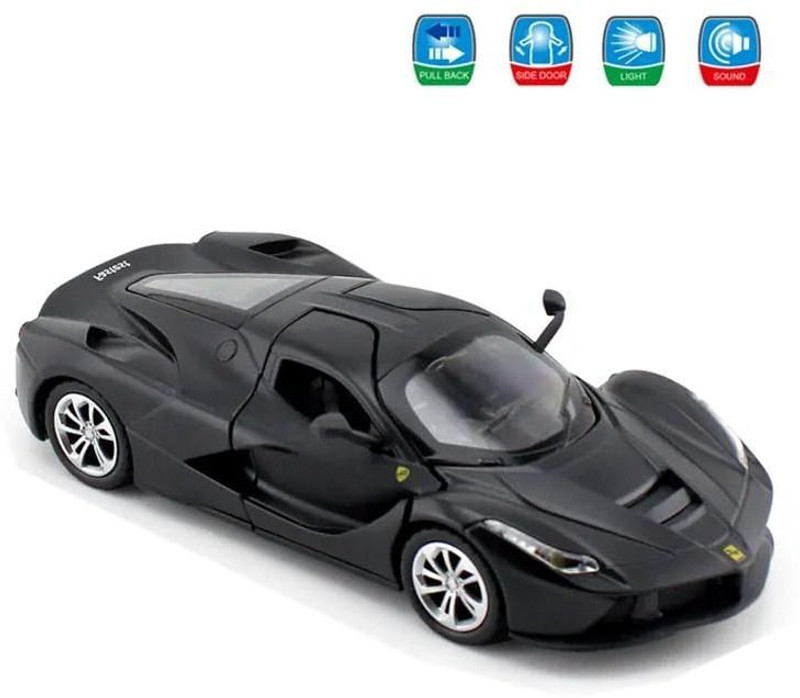 CountryLink 1/32 Ferrari Race and LaFerrari Toy Car Alloy With Pull Back Function(Black, Pack of: 1)
