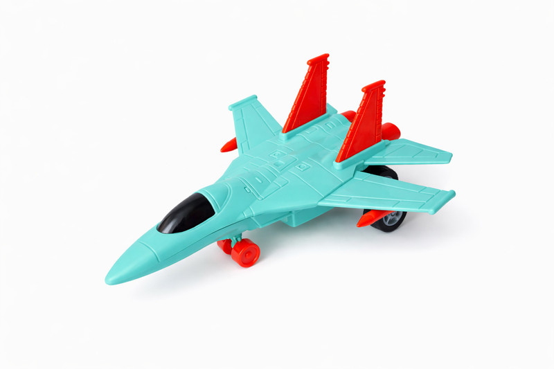 HEYKAM Push & Go Fighter Jet Toy for Kids | Friction Plane Toy with Wheels(Blue, Pack of: 1)