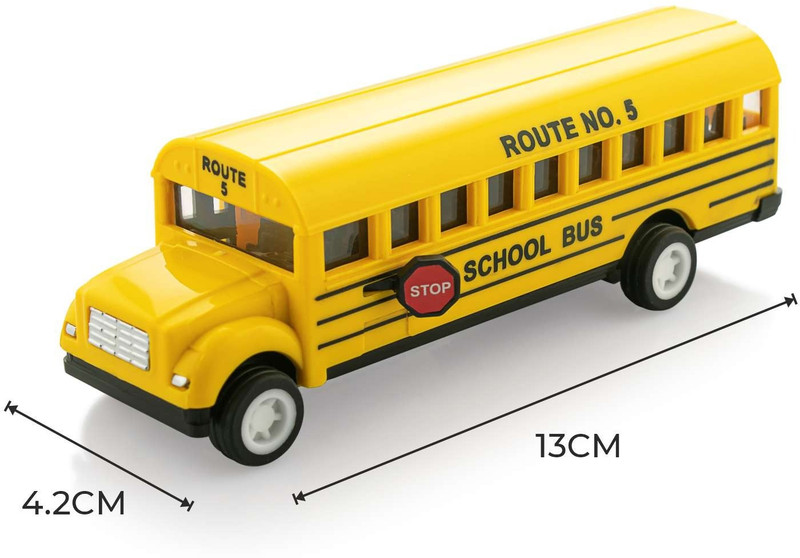 TECHZAGE School Bus Yellow | Pull Along Toy(Yellow, Pack of: 1)