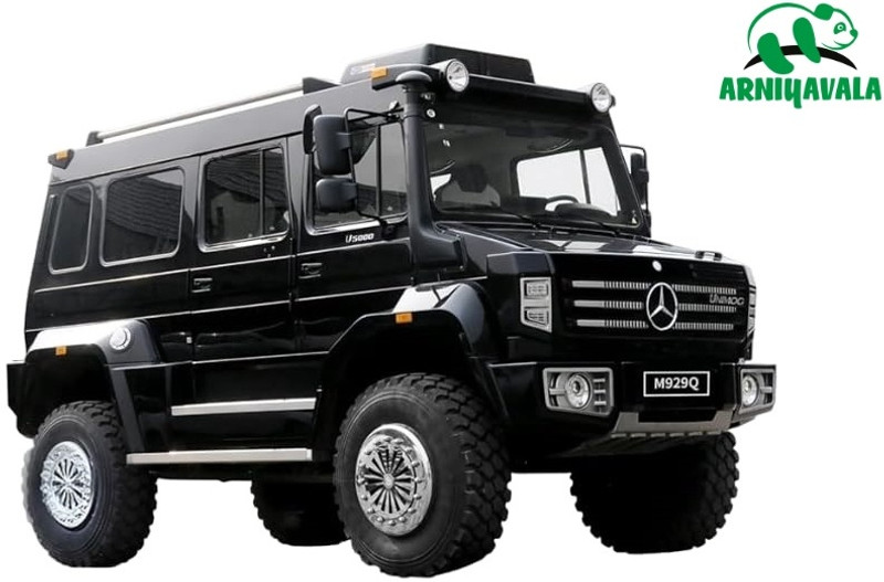 ARNIYAVALA Mercedes_Benz 1:24 Big Size Unimog U5000 SUV Toy Car Model Car Die cast(Black)