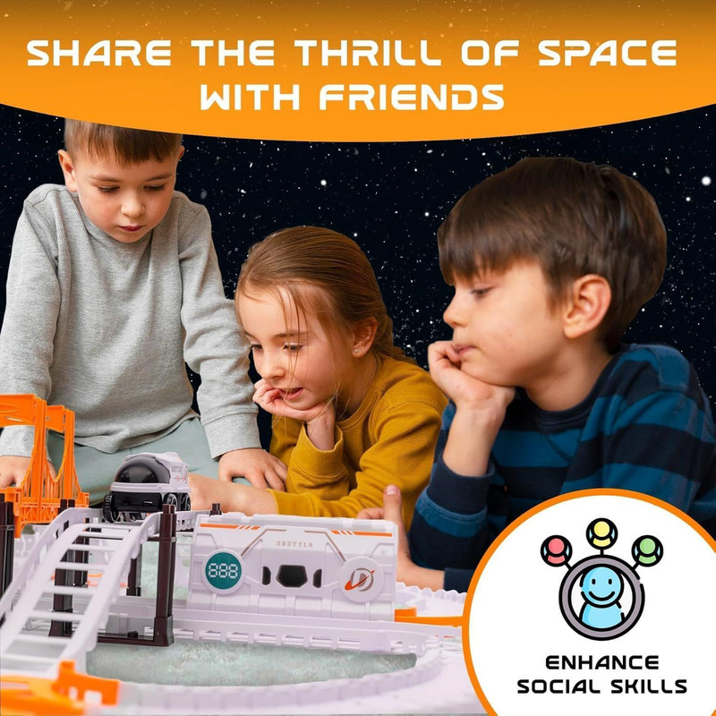 Trenzo Kids Space Track set(White, Orange)