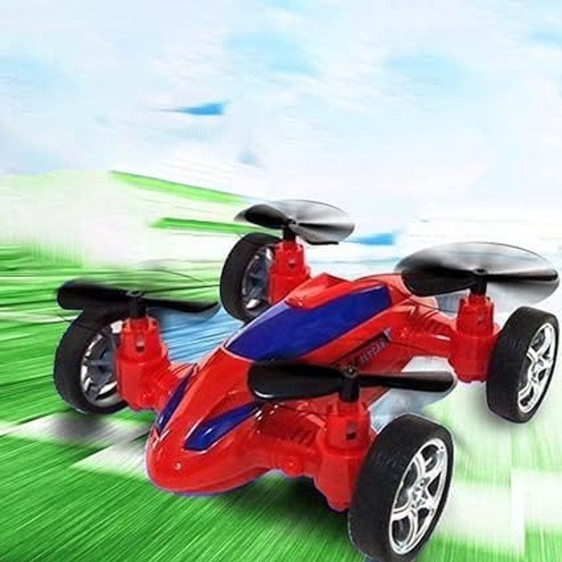 SHALAFI Friction Powered Realistic Moving Fans 4 Rotors with Blades Drone Flying Car Toy(Multicolor, Pack of: 1)