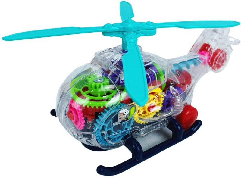 KOKEE TOYS Gear Chinook Helicopter Toy for Kids with Lights, Music and Bump & Go Mode(Multicolor, Pack of: 1)
