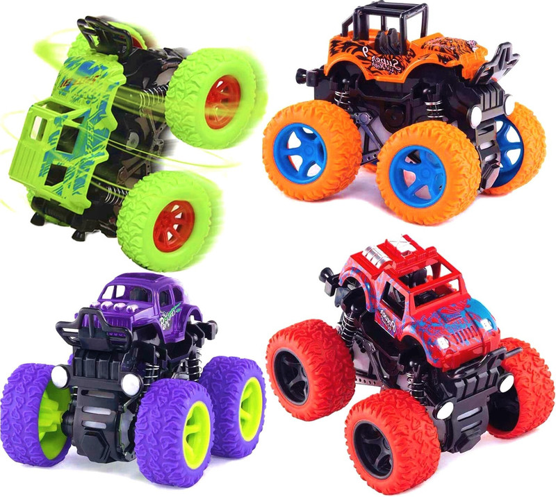 Bem BLJ Monster Car Rotate 360 Degree Friction Power Car with Front and(Multicolor)