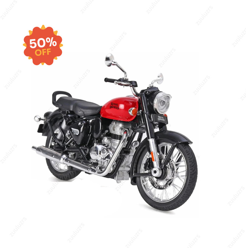 Zuuluzrs Rooyal Enfield Bullet Classic 350 Scale Model 1:15 – Mini Bike Toy Gift(Red, Pack of: 1)