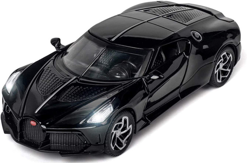 UKAXA 132 Bugatti LA Voiturette Die cast Metal Toy car with Light, Music Toys for Kids(Black)