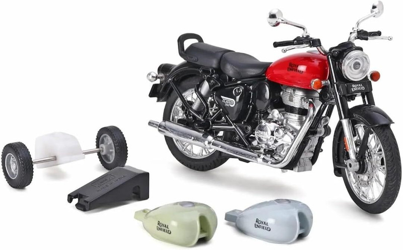 BEE BLISS 1/15 Scale Model Bullet Bike Toy Classic 350 Royal Enfield Bullet Bike Toy(Red, Pack of: 1)