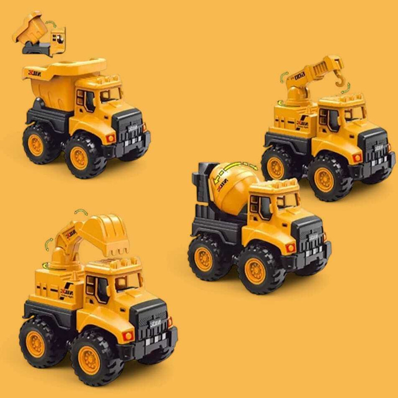 COELON Vehicle Pull Along_N-233(Multicolor, Pack of: 4)