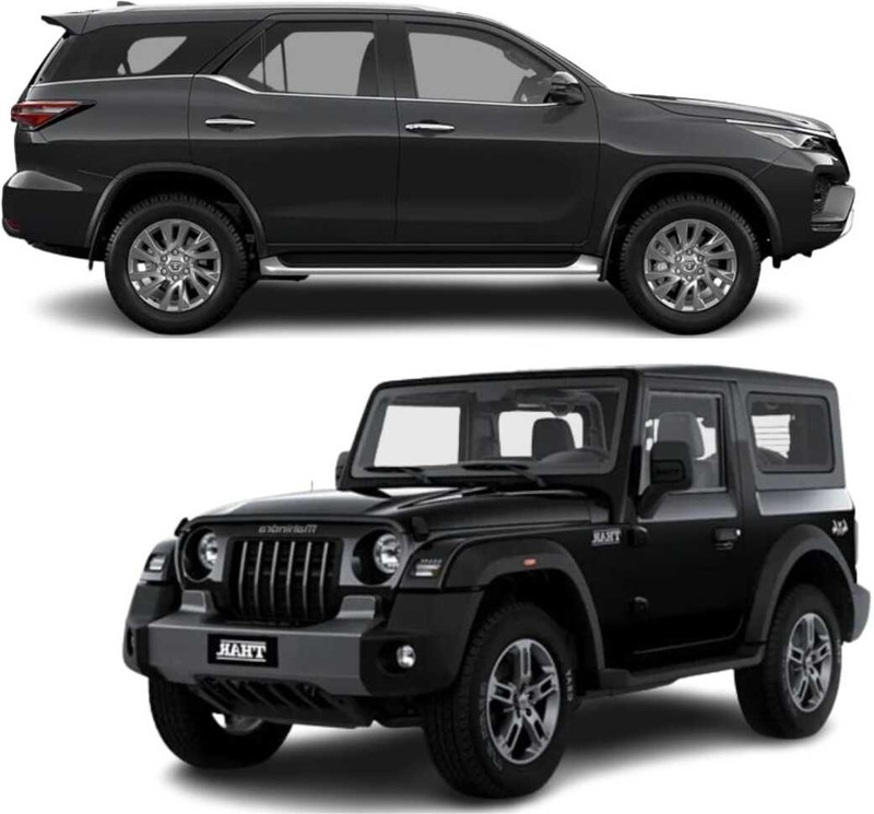 Mahadev ji Thar and Fortuner car toy| Pullback feature| Black color(Black)