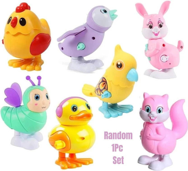 Kidzoy Jumping Bird Animals Key Operated Wind Up Colorful Funny Moving Toys for Kids(Assorted, Pack of: 1)