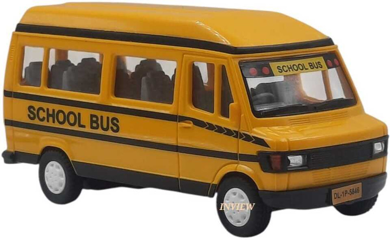 Shree Jee SCHOOL BUS CENTY (YELLOW) TAILGATE OPENABLE & PULL BACK ACTION(Yellow, Pack of: 1)