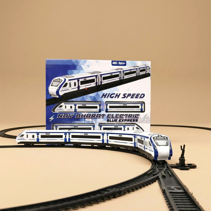 Toyterra Vande Bharat Blue Train Set 23 Pcs for Kids 3+ Years(Blue, Pack of: 1)