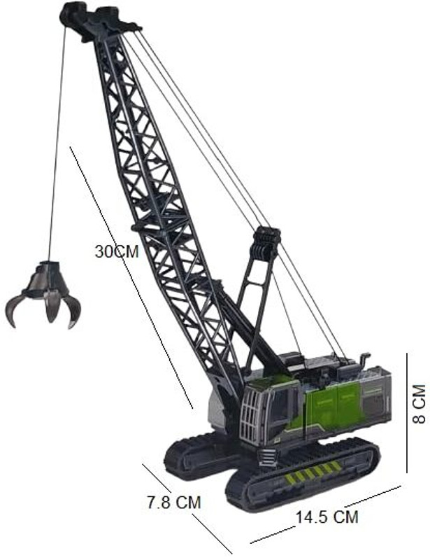 ZHASK Unbreakable Pull Back 1:50 Vehicles Alloy Tower Crane Model Toy(Black & Green, Pack of: 1)
