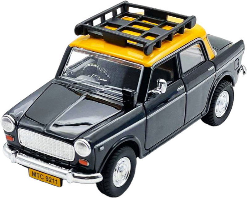 viaan world New Kaali Peeli Beauty 70"s Taxi With Door Openable Car Toy(Black, Pack of: 1)