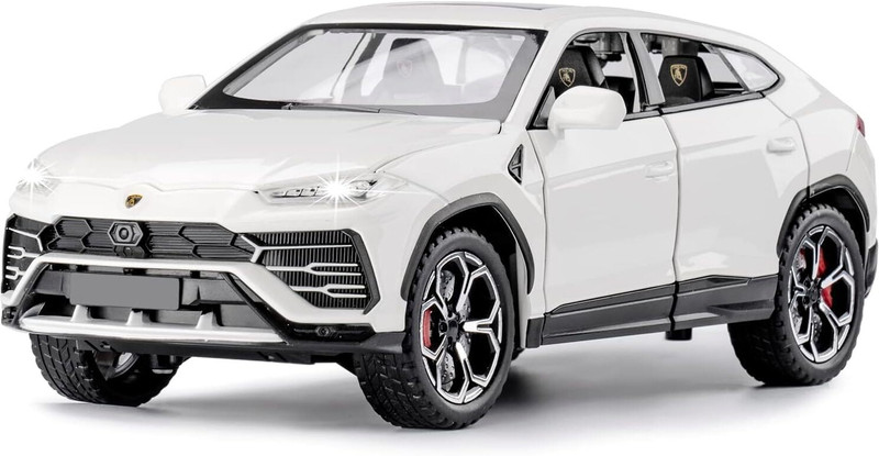 FUNABLO Urus Toy Car Metal Pull Back Diecast with Openable Doors, Sound & Lights(White, Pack of: 1)