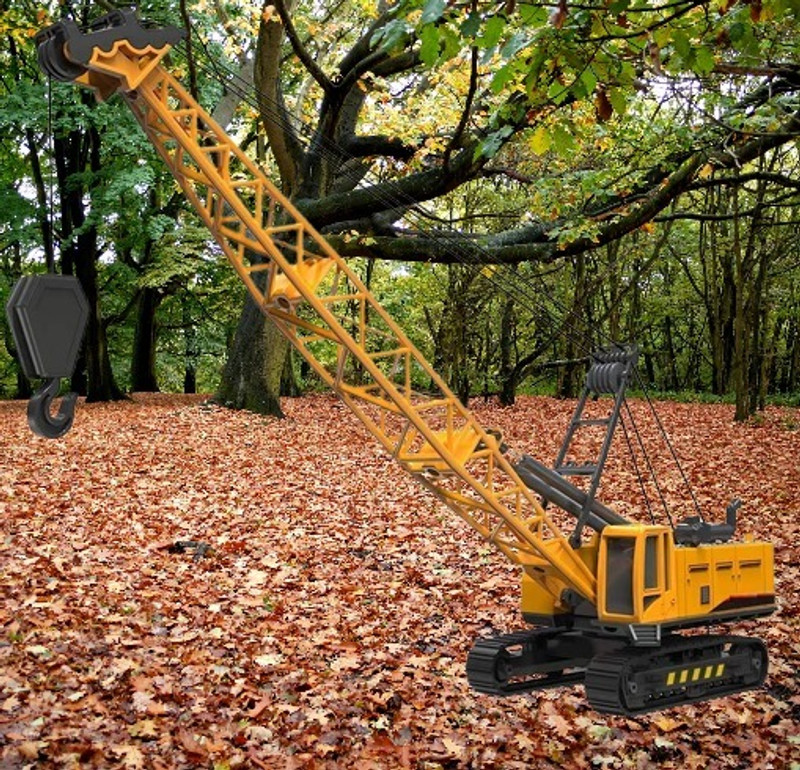 deoxy Diecast Metal Construction Crane Truck Toys with Friction Powered(Yellow, Pack of: 1)
