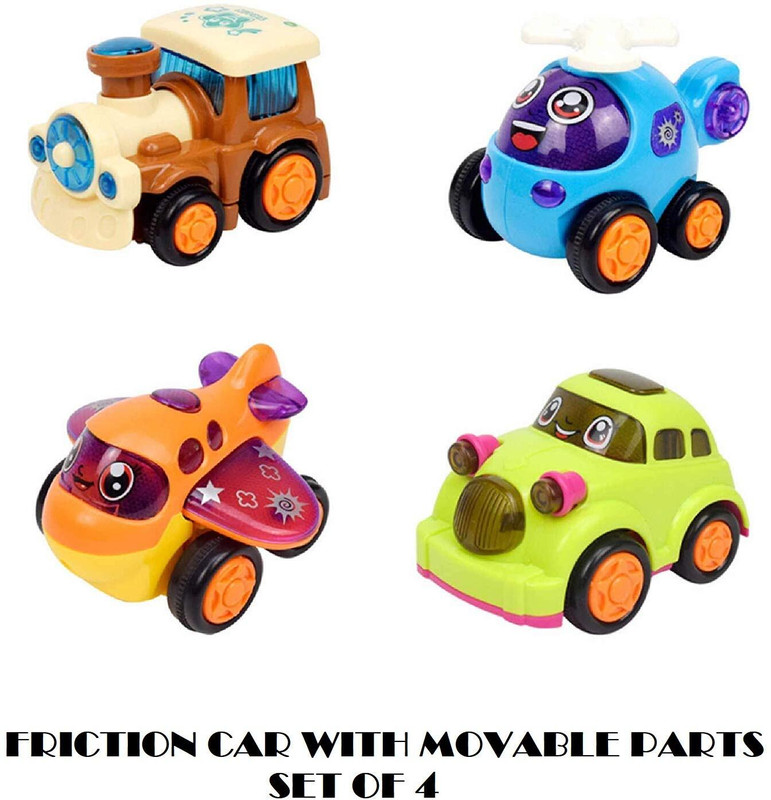 vworld 4 pc toy friction powered toy for kids(Multicolor, Pack of: 4)