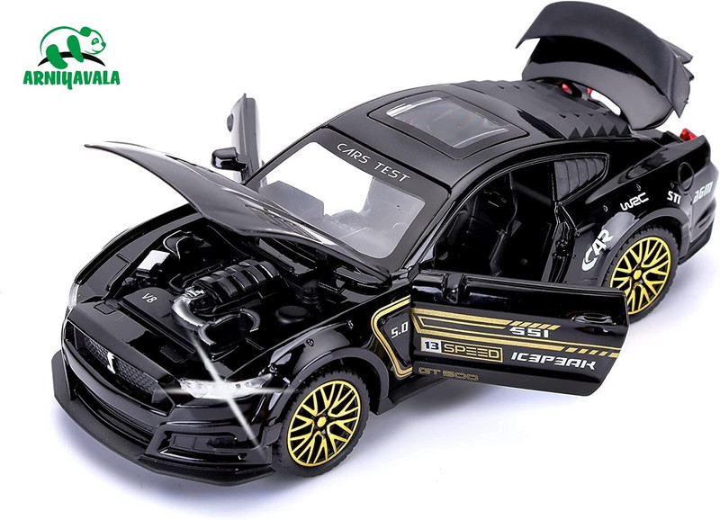 ARNIYAVALA 1:32 Audi Q8 Diecast Metal Pullback Toy car with Openable Doors & Light(Black, Pack of: 1)