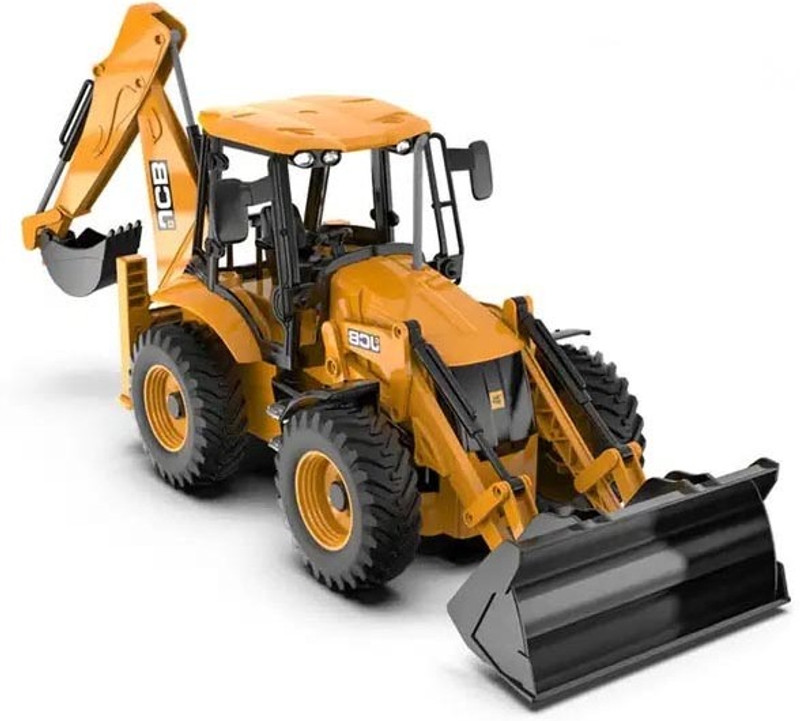 FORSIKHA Unbreakable Pull Back Truck Digger Friction Action Toy JCB Bulldozer Toys Loader(Yellow, Pack of: 1)