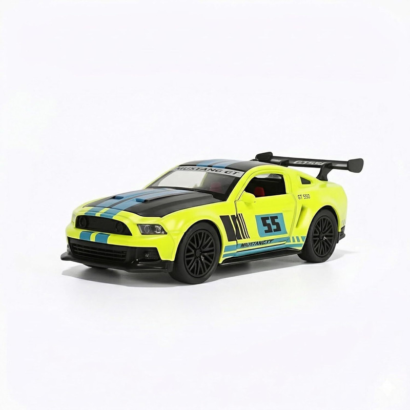 Miniclowd Mustang Diecast Car 1:36 Scale Door Openable Metal car(Green, Pack of: 1)